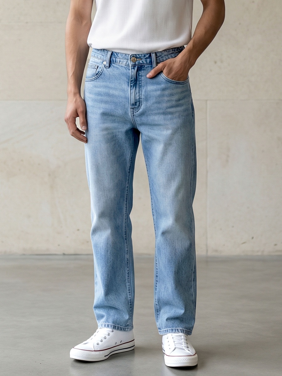 Men Baggy Fit Mid-Rise Jeans