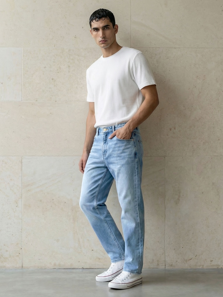 Men Baggy Fit Mid-Rise Jeans