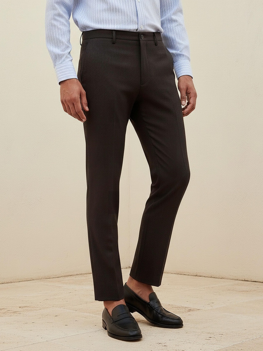 Men Slim Fit Formal Trousers