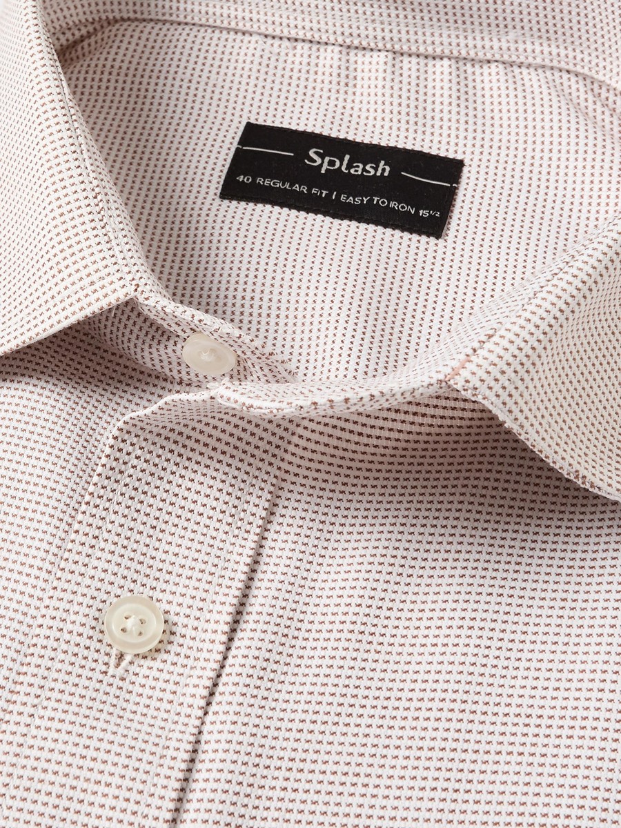 Men Regular Fit Collared Textured Long Sleeves Shirt