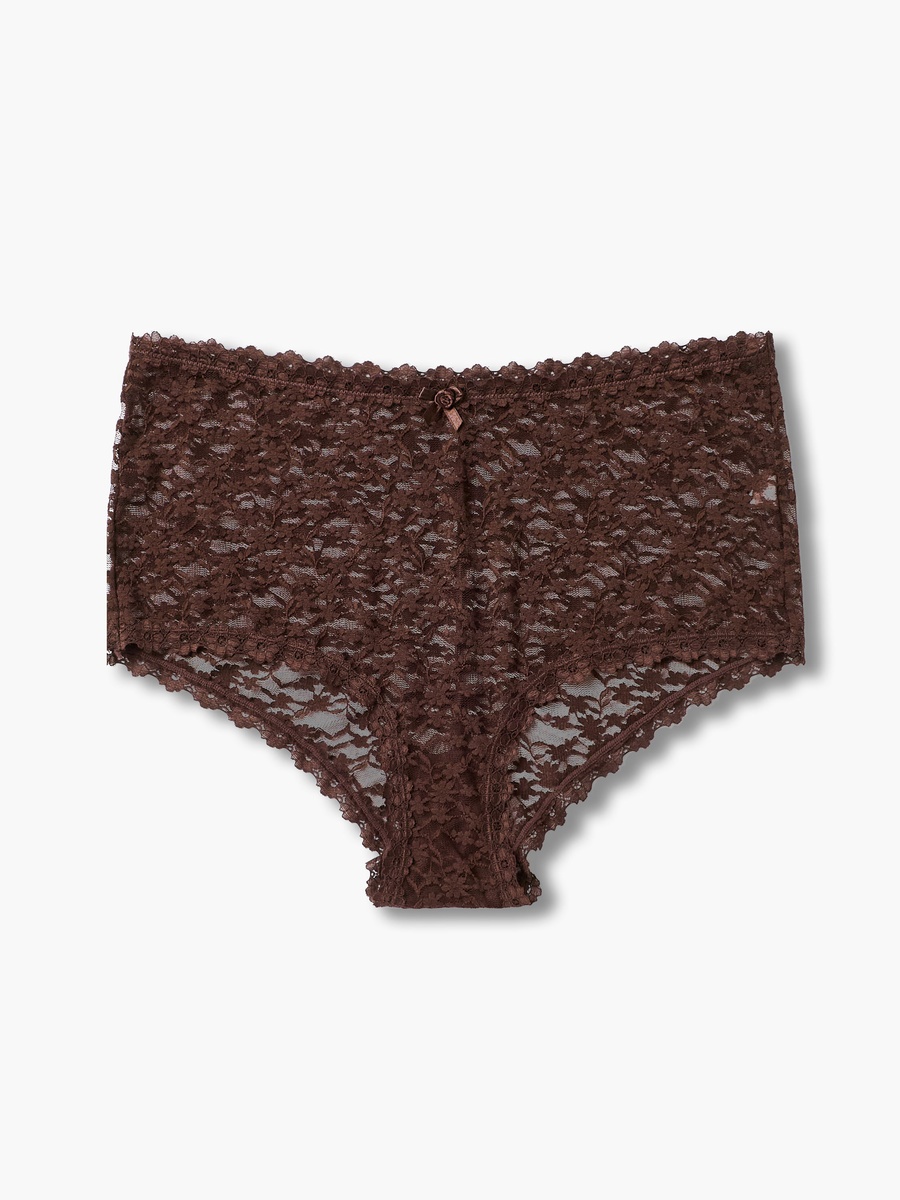 Mid Waist Floral Lace Boyshorts
