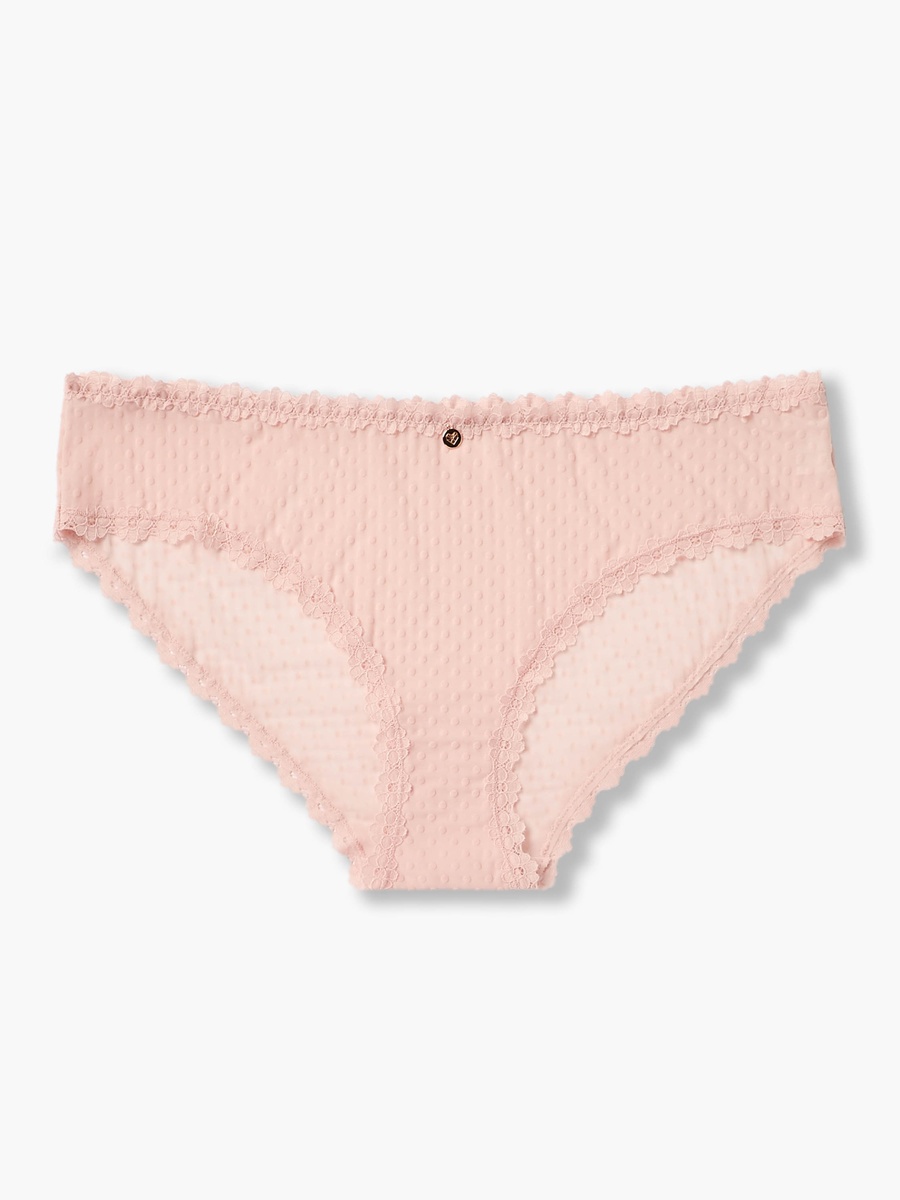 Mid Rise Polka Dot Print Bikini Briefs