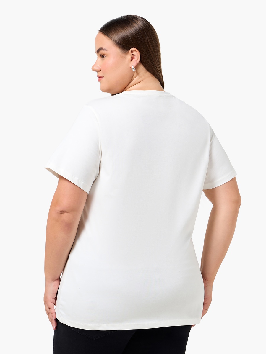 Relaxed Fit Cotton T-Shirt with Floral Print