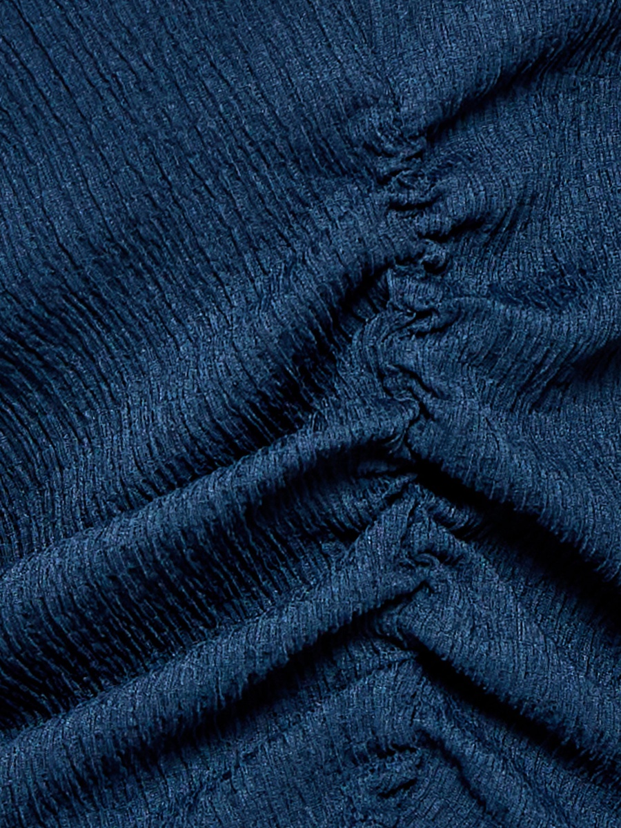 Regular Fit Ruched Top with Texture