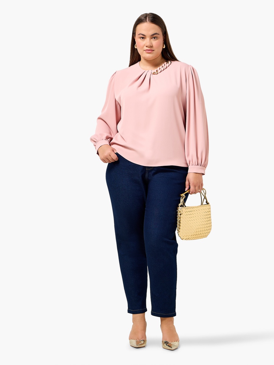 Top with Chain Accent