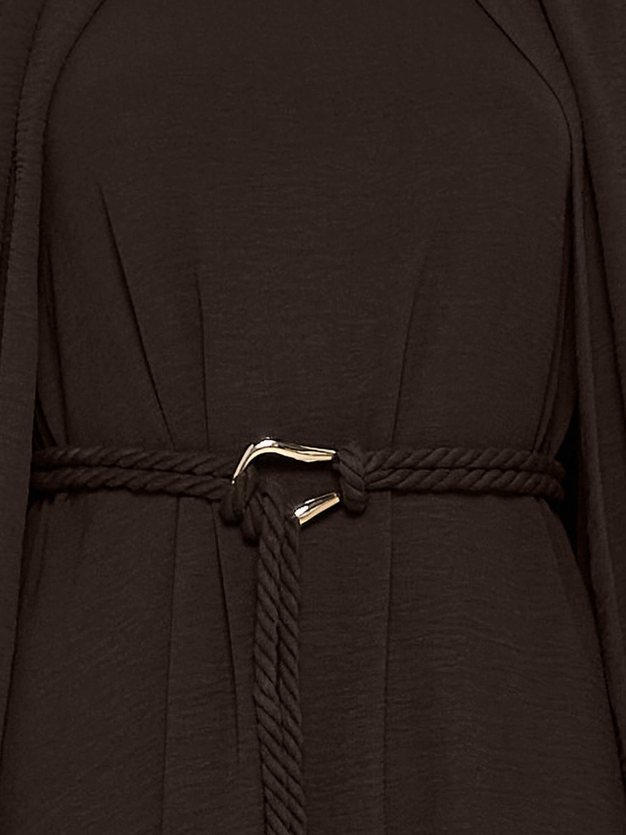 A-Line Maxi Dress with Cape Sleeves