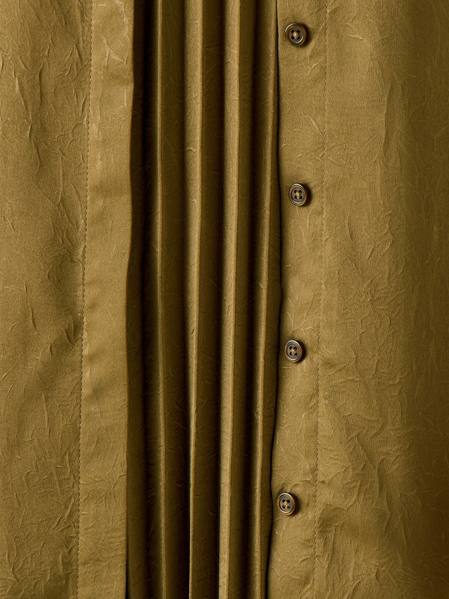 Pleated A-Line Dress with Longline Shrug