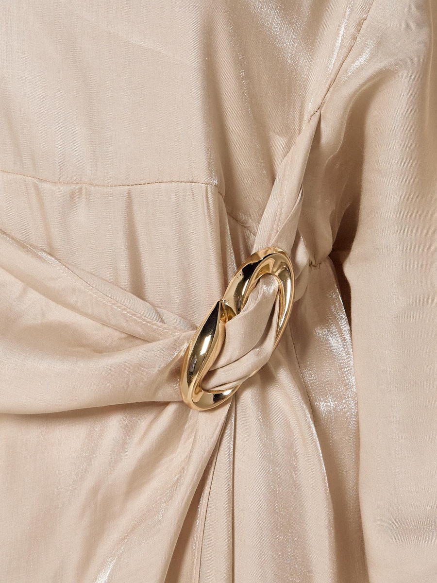Cape Kaftan Dress with Knot Buckle Detail