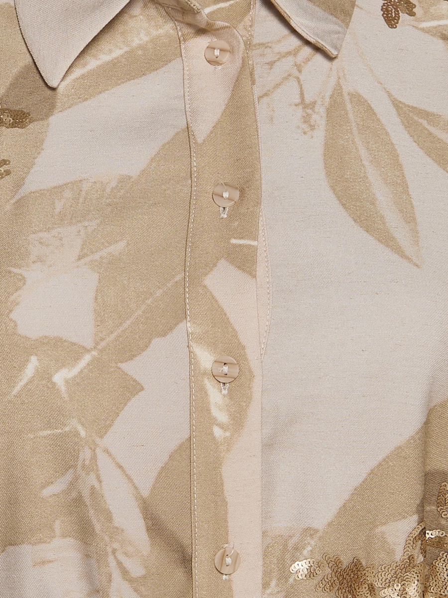 Printed Shirt Dress with Tie-Up Belt