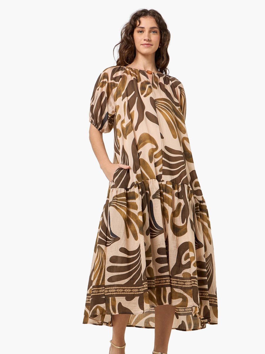 Tiered Dress with Print