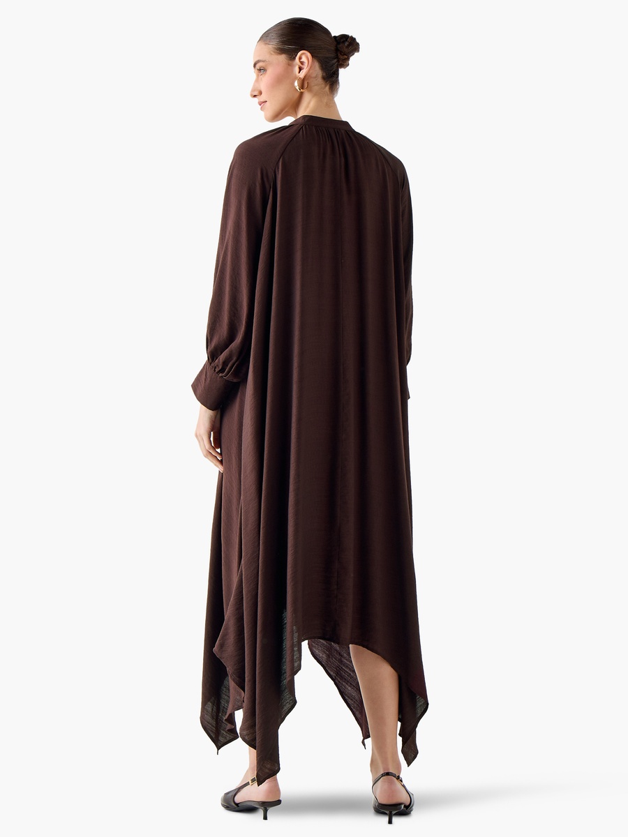 Asymmetric Dress with Neck Tie-Up
