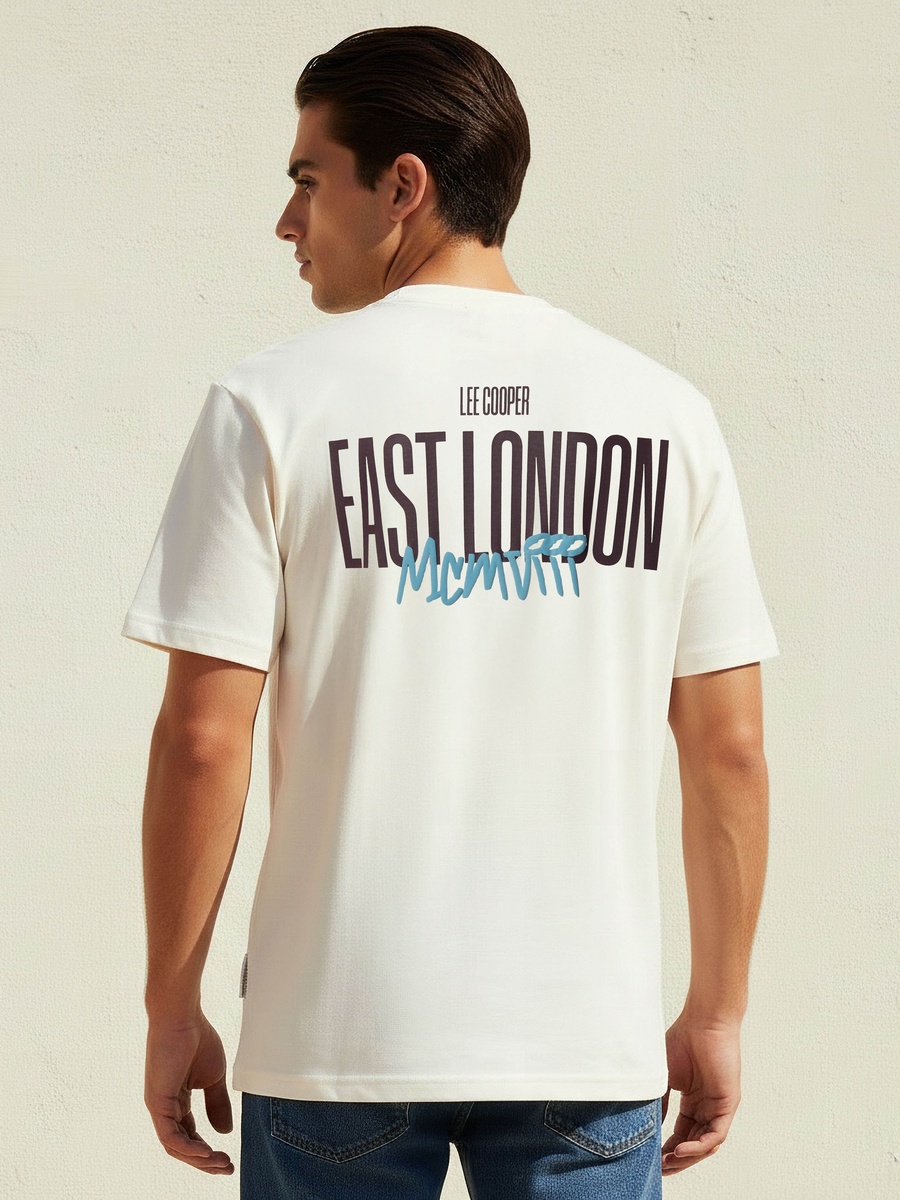 Men Regular Fit Crew Neck Short Sleeve Logo Print T-Shirt