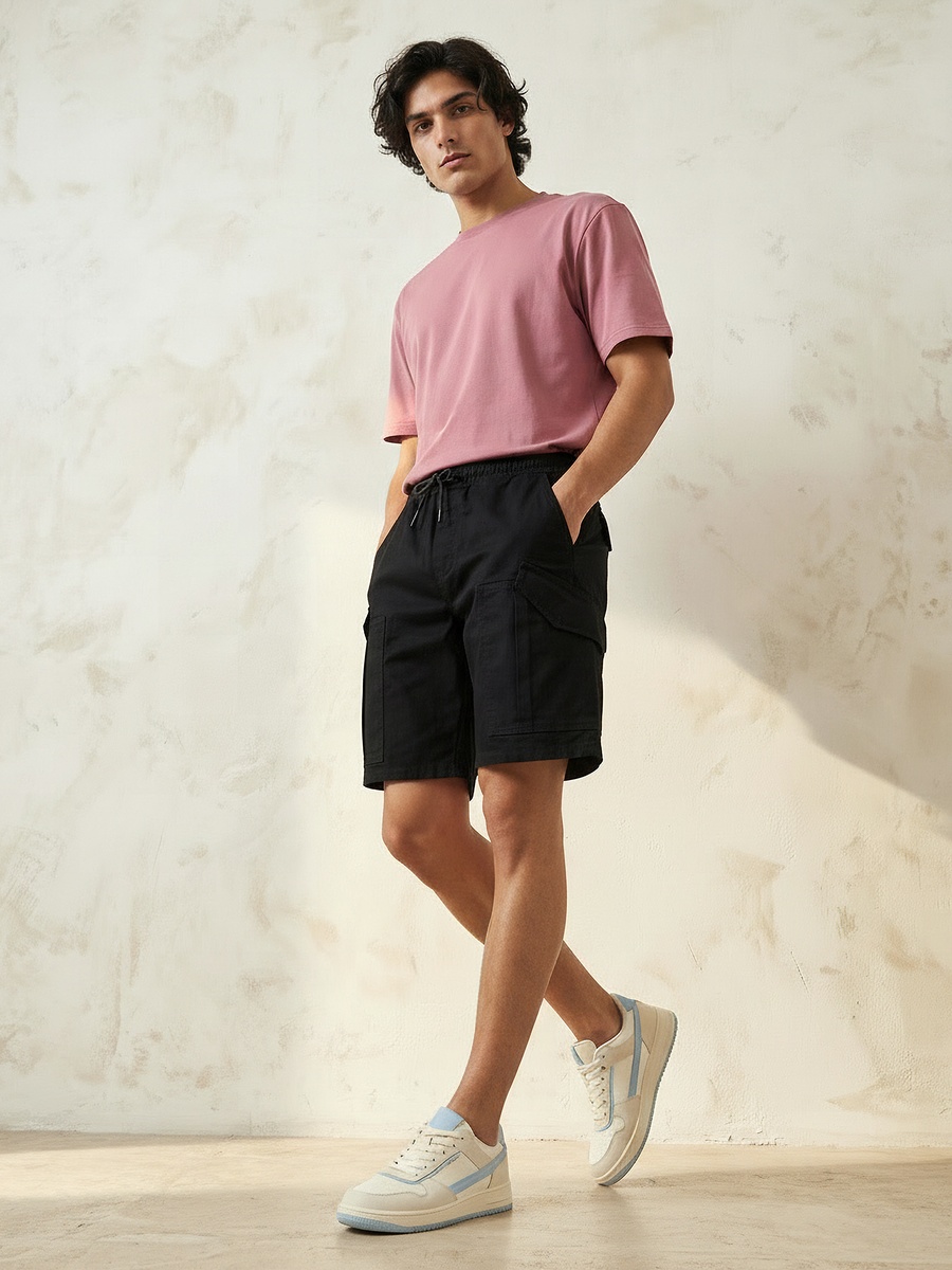 Men Regular Fit Cargo Shorts