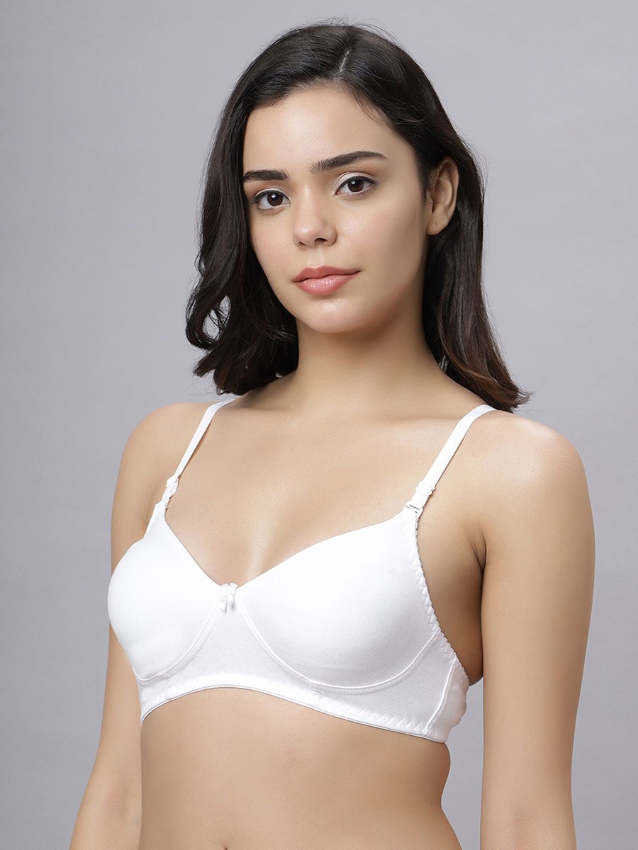 Pack of 2 - Non-Padded Non Wired Cotton Blend T-Shirt Bra