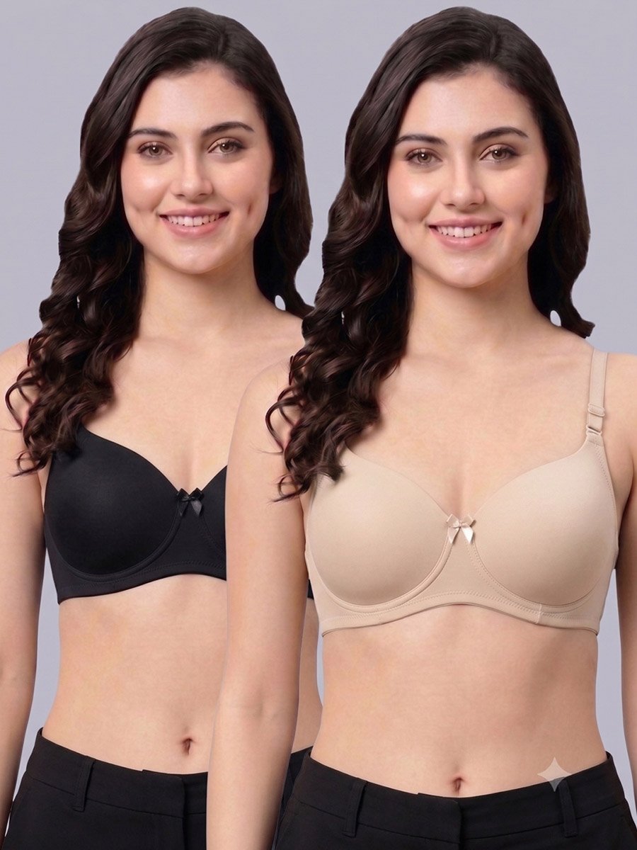 Pack of 2 - Heavily Padded Non Wired Bra