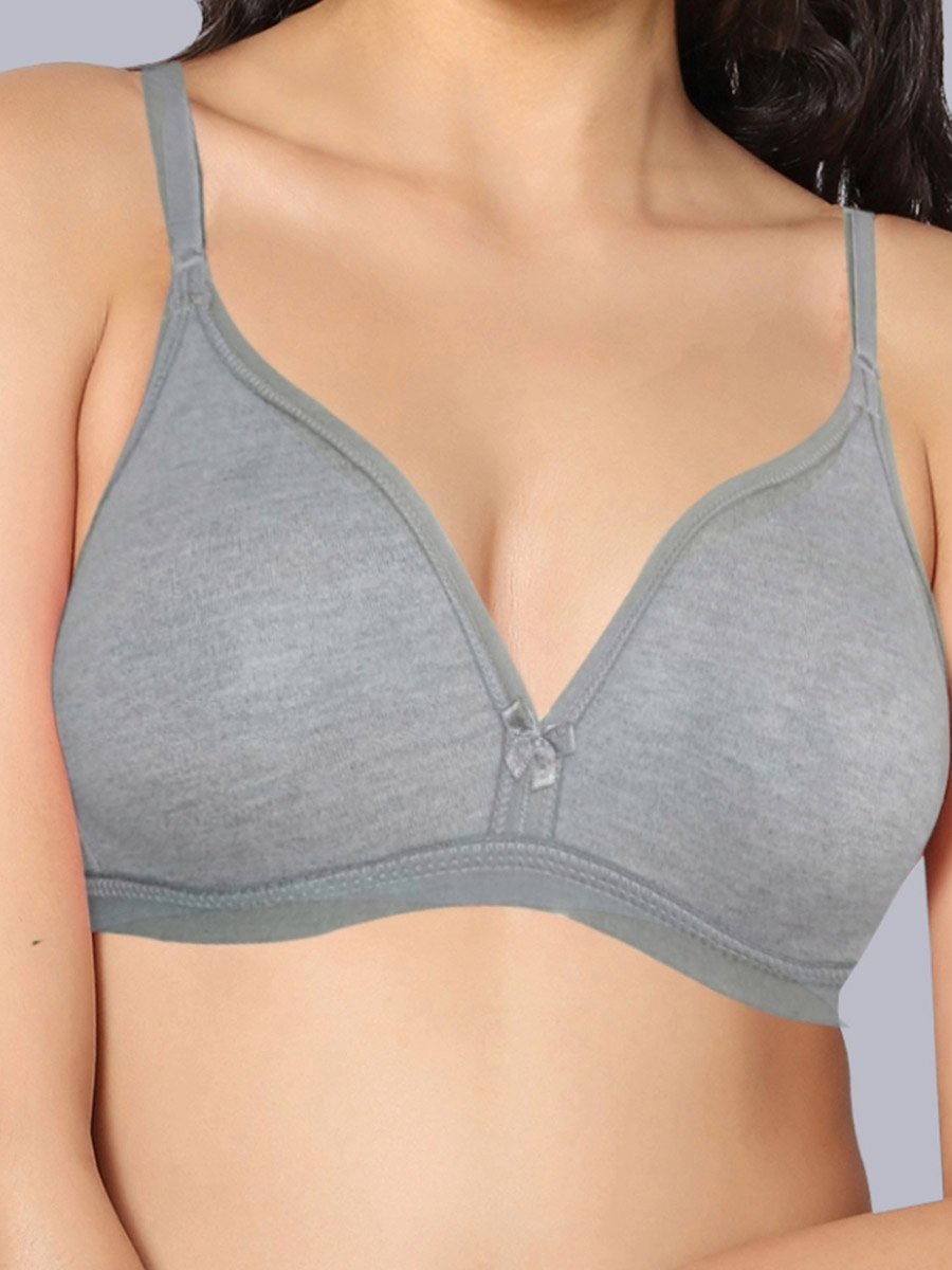 Pack of 2 - Non-Padded Non Wired Cotton Blend T-Shirt Bra