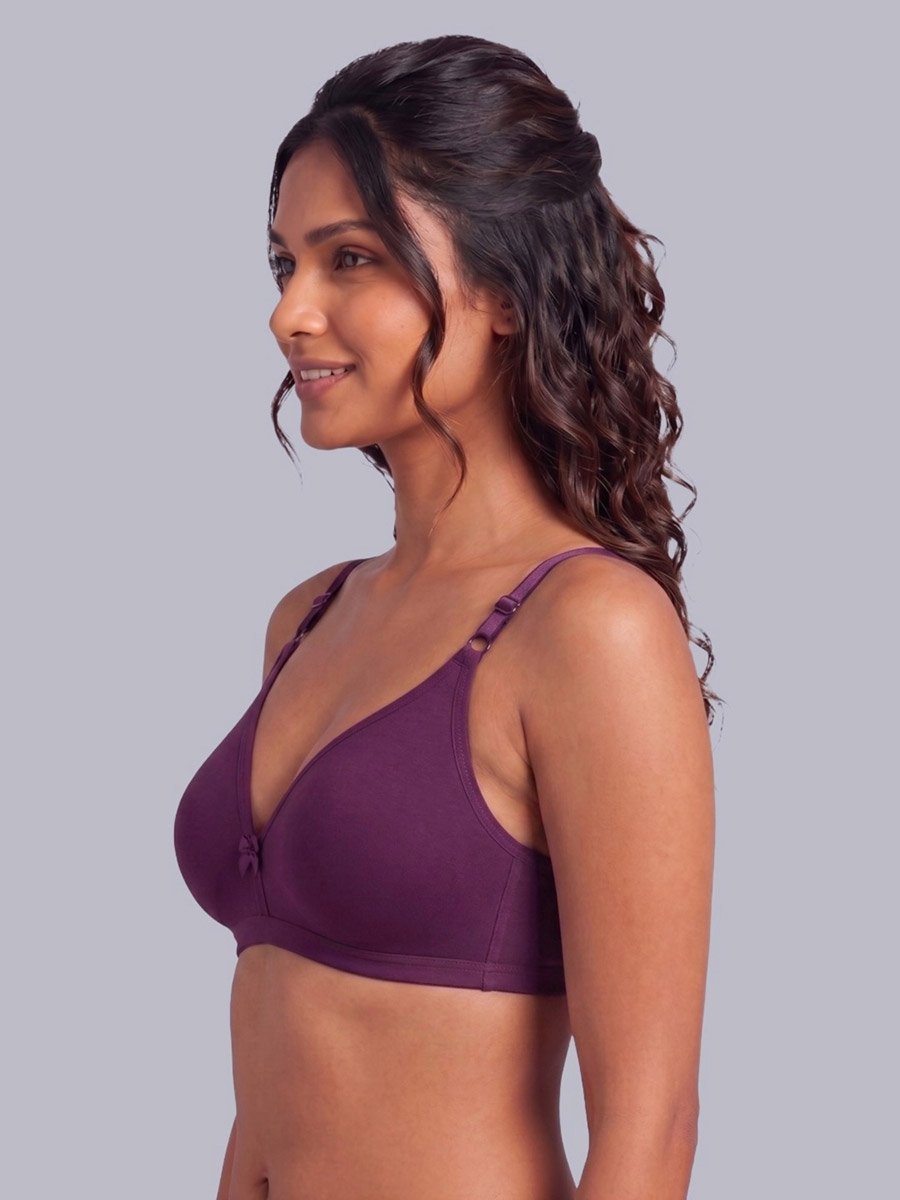 Pack of 2 - Non-Padded Non Wired Cotton Blend T-Shirt Bra