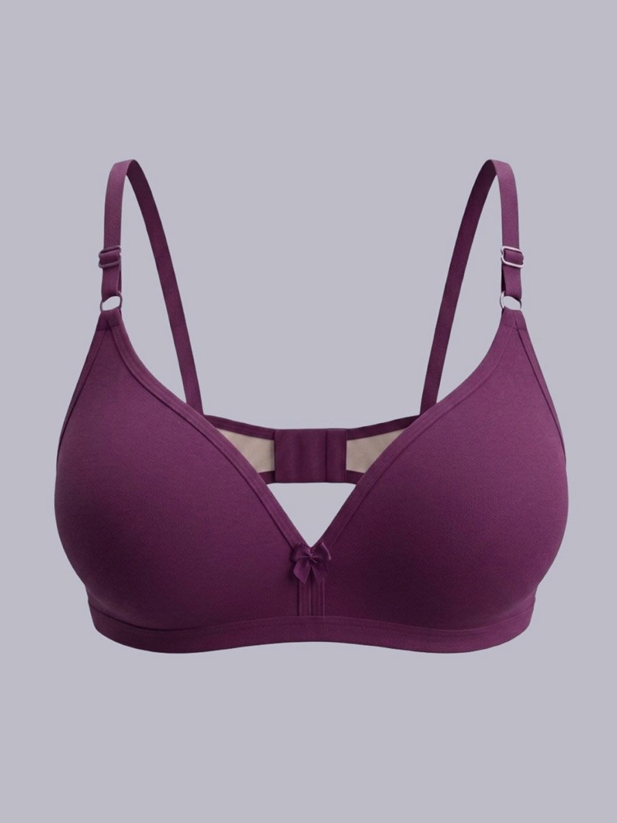 Pack of 2 - Non-Padded Non Wired Cotton Blend T-Shirt Bra