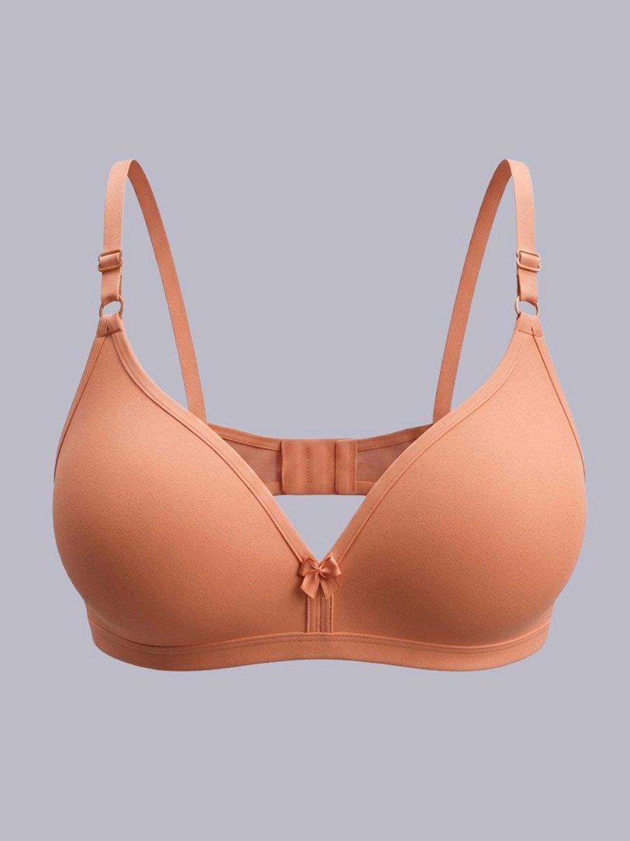 Pack of 2 - Non-Padded Non Wired Cotton Blend T-Shirt Bra