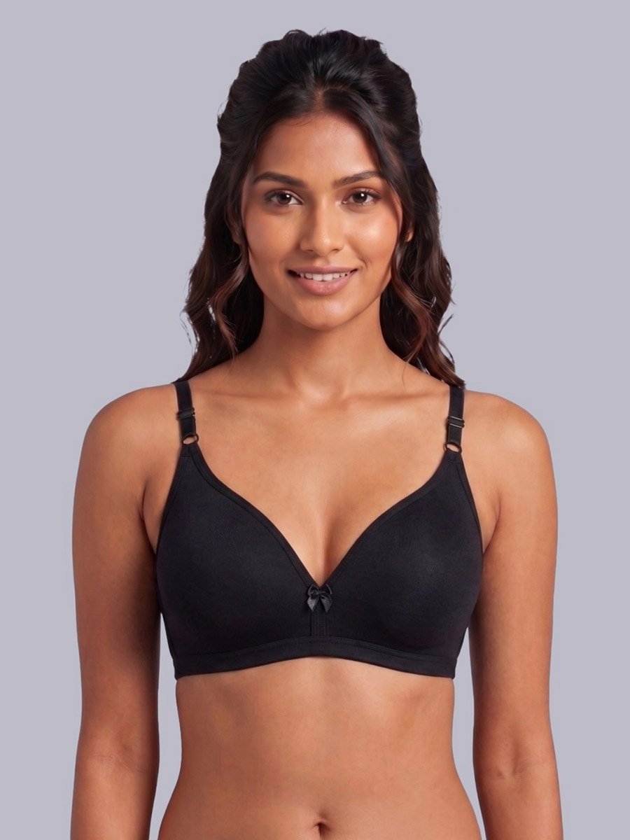Pack of 2 - Non-Padded Non Wired Cotton Blend T-Shirt Bra