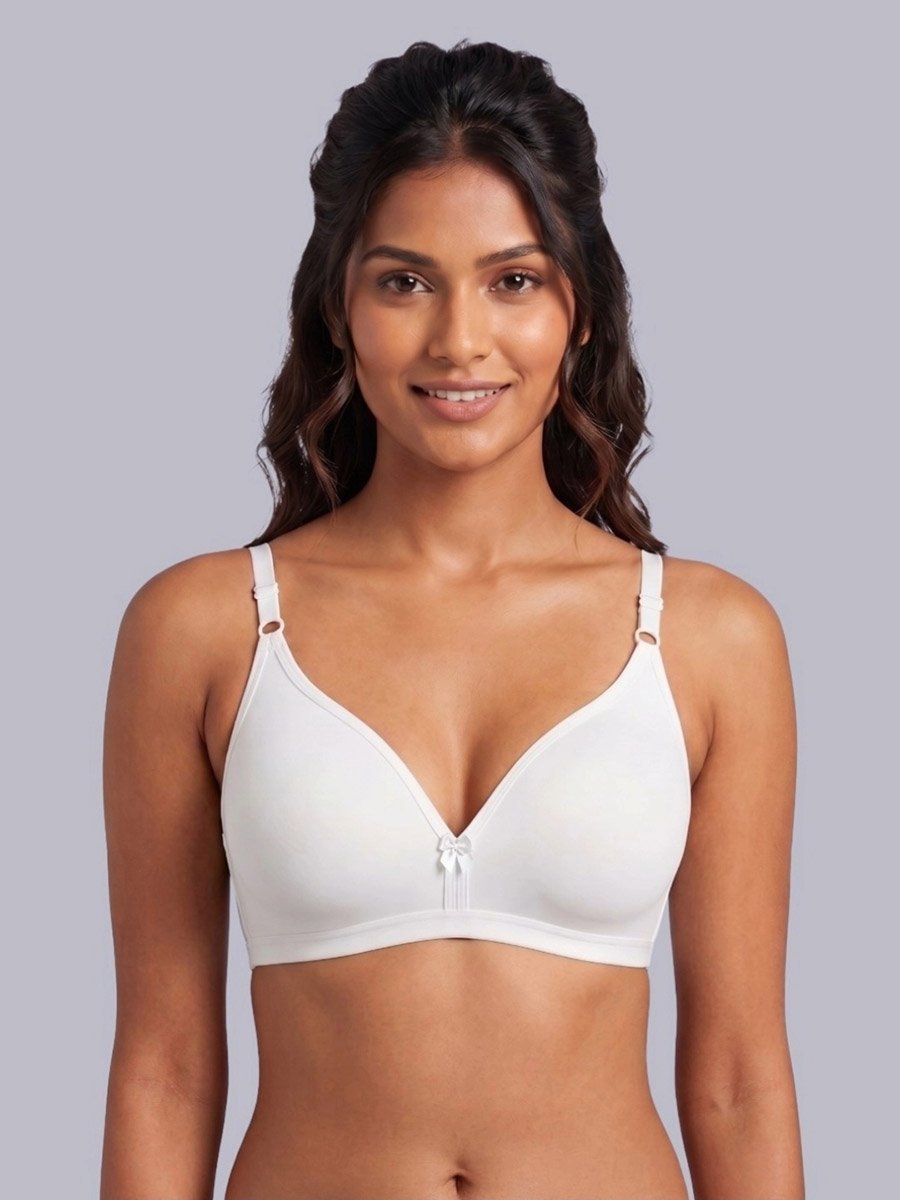 Pack of 2 - Non-Padded Non Wired Cotton Blend T-Shirt Bra