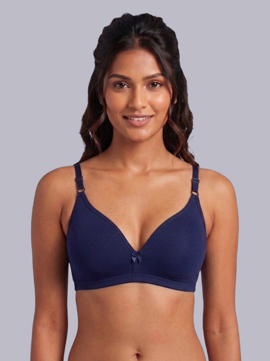 Pack of 2 - Non-Padded Non Wired Cotton Blend T-Shirt Bra