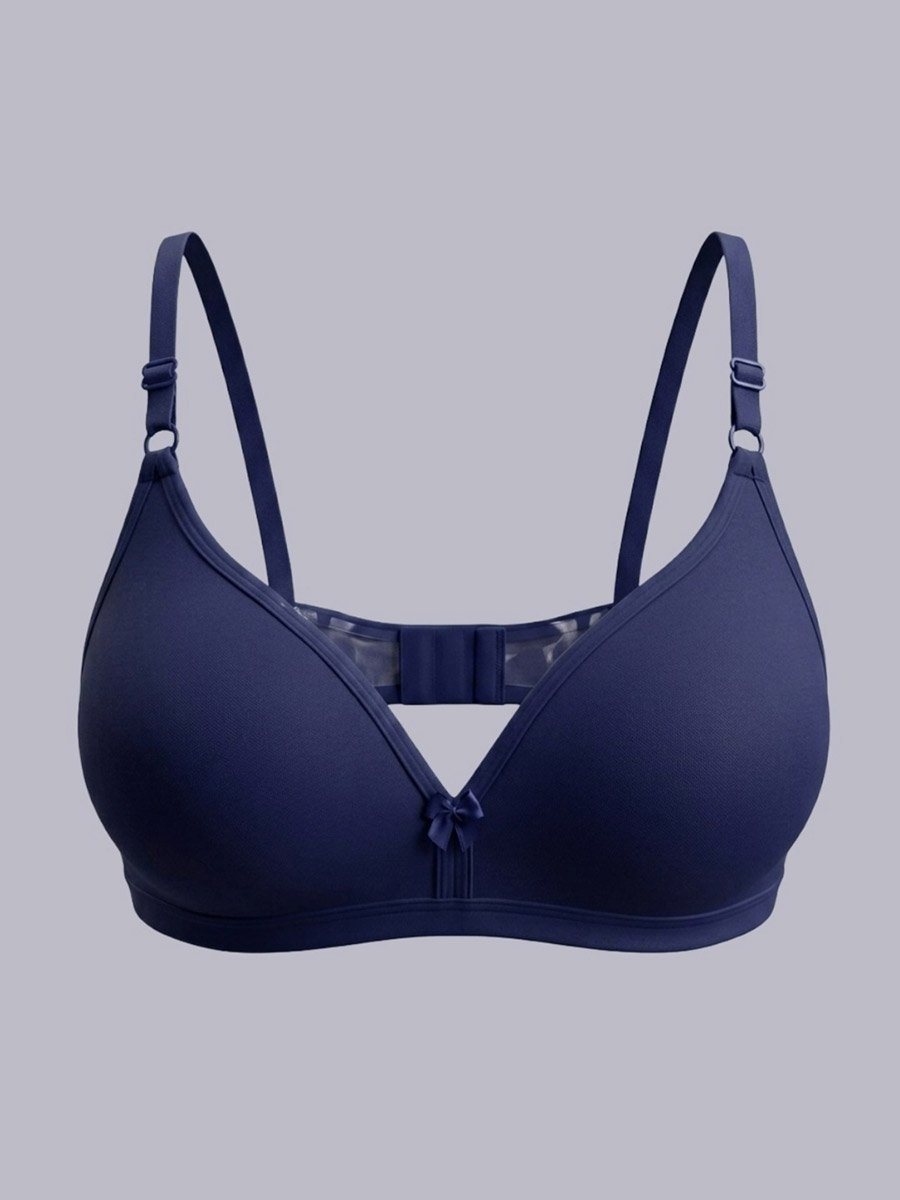 Pack of 2 - Non-Padded Non Wired Cotton Blend T-Shirt Bra