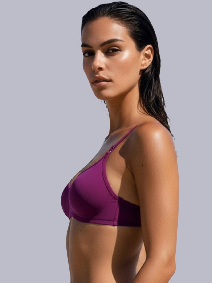 Pack of 2 - Non-Padded Non Wired Cotton Blend T-Shirt Bra