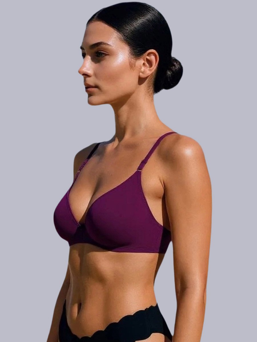 Pack of 2 - Non-Padded Non Wired Cotton Blend T-Shirt Bra
