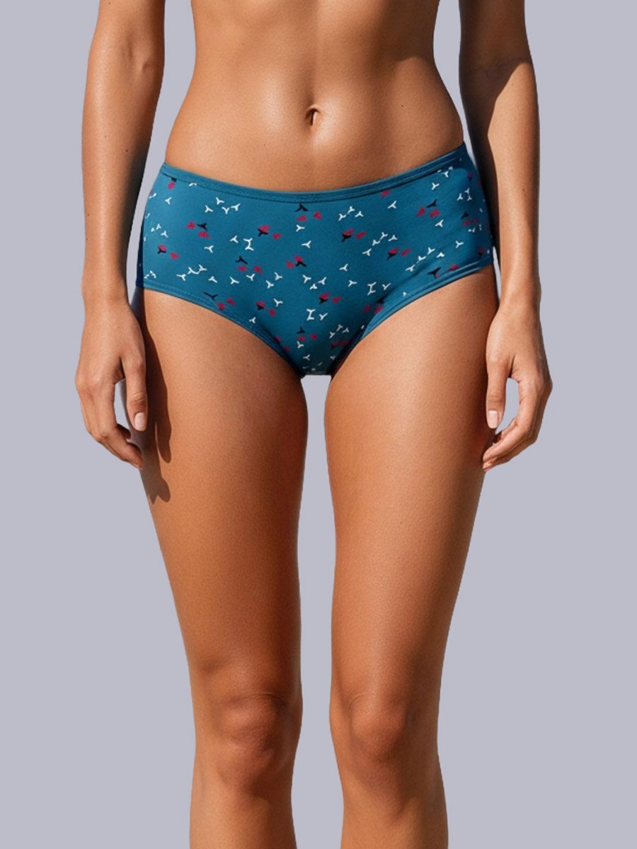 Pack of 3 - Cotton Printed Full Coverage Hipster Briefs