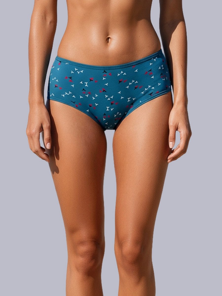 Pack of 3 - Cotton Printed Full Coverage Hipster Briefs