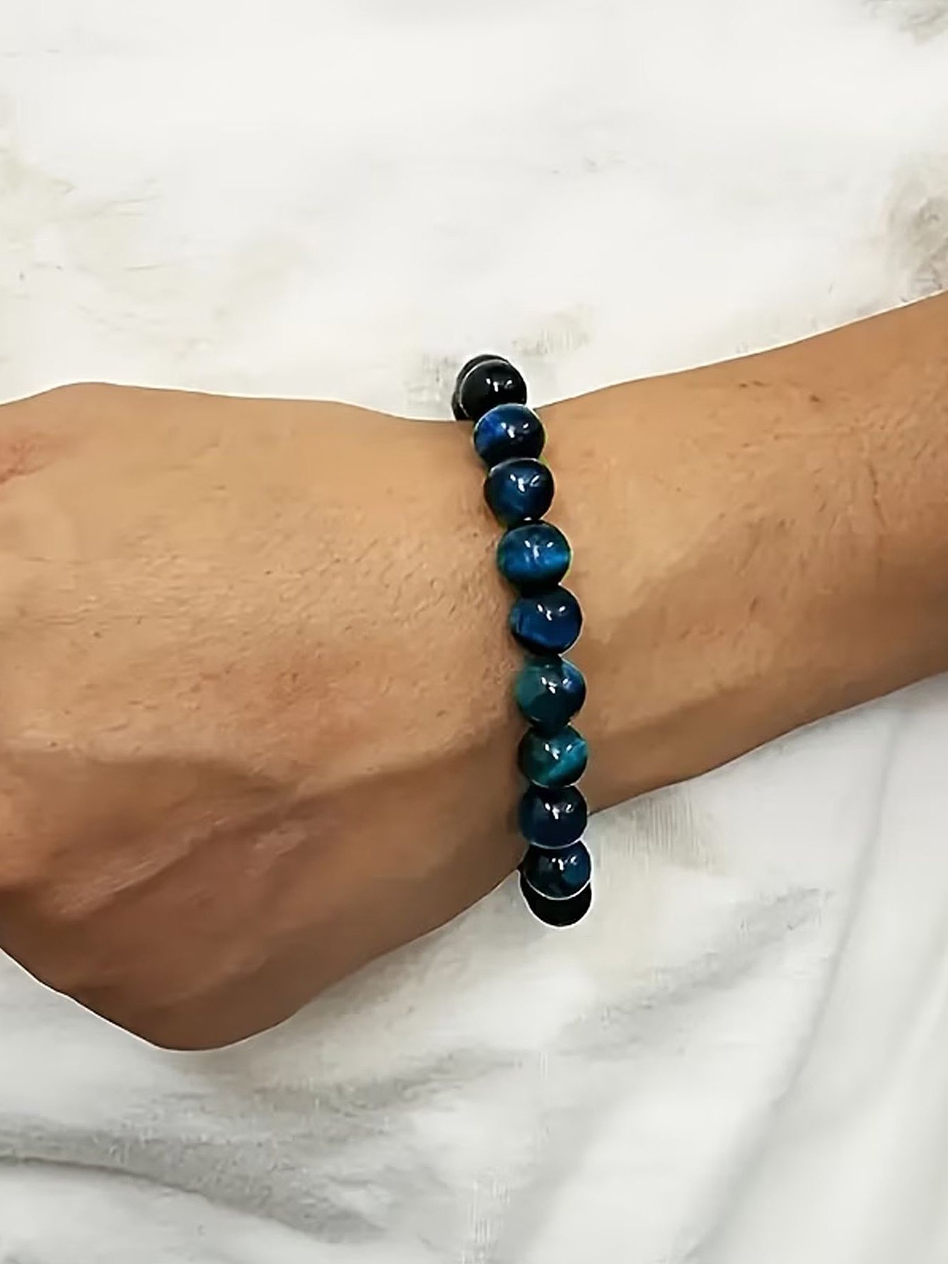 Blue Beaded Bracelet 