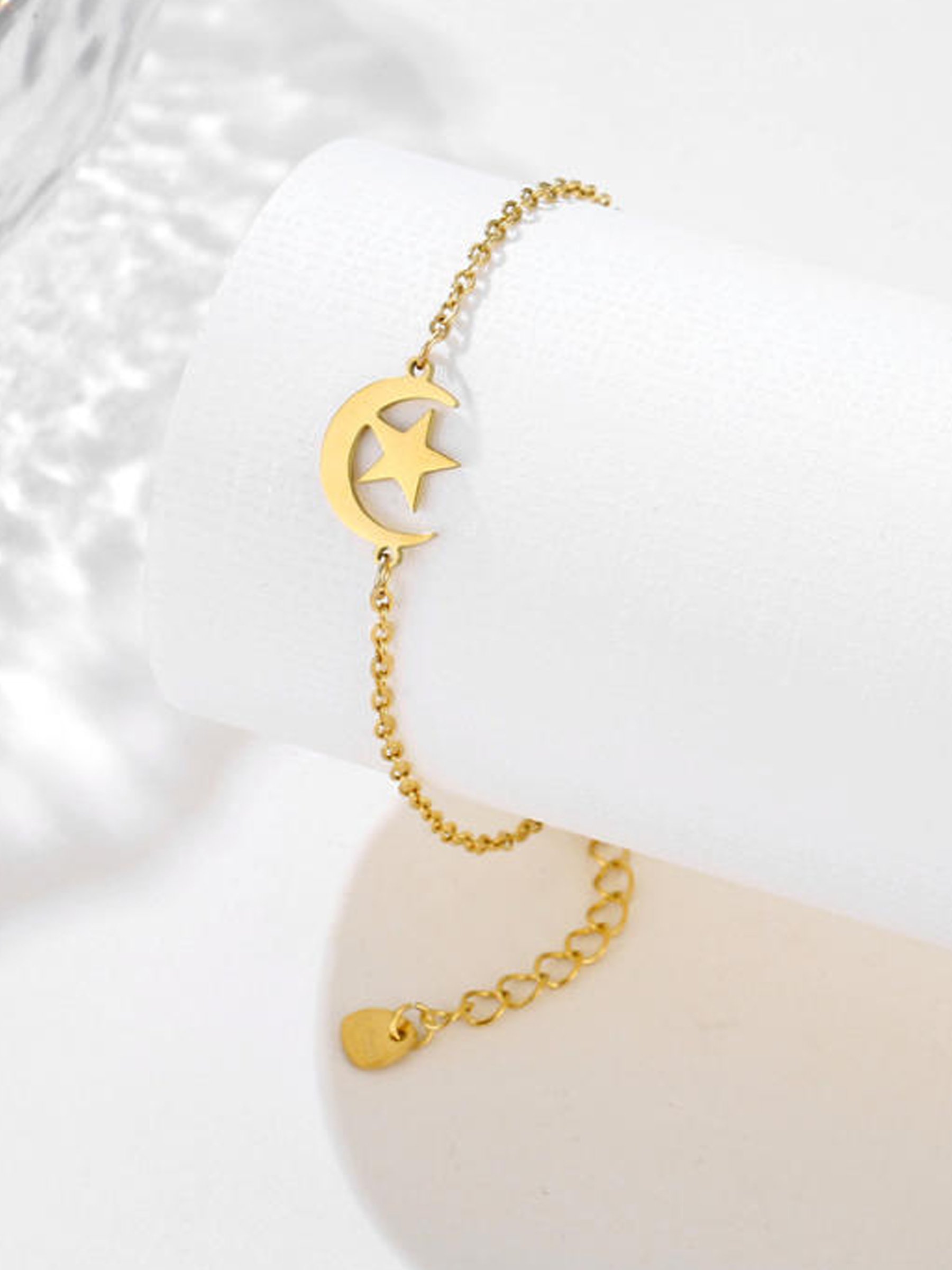 Gold Crescent Star Bracelet