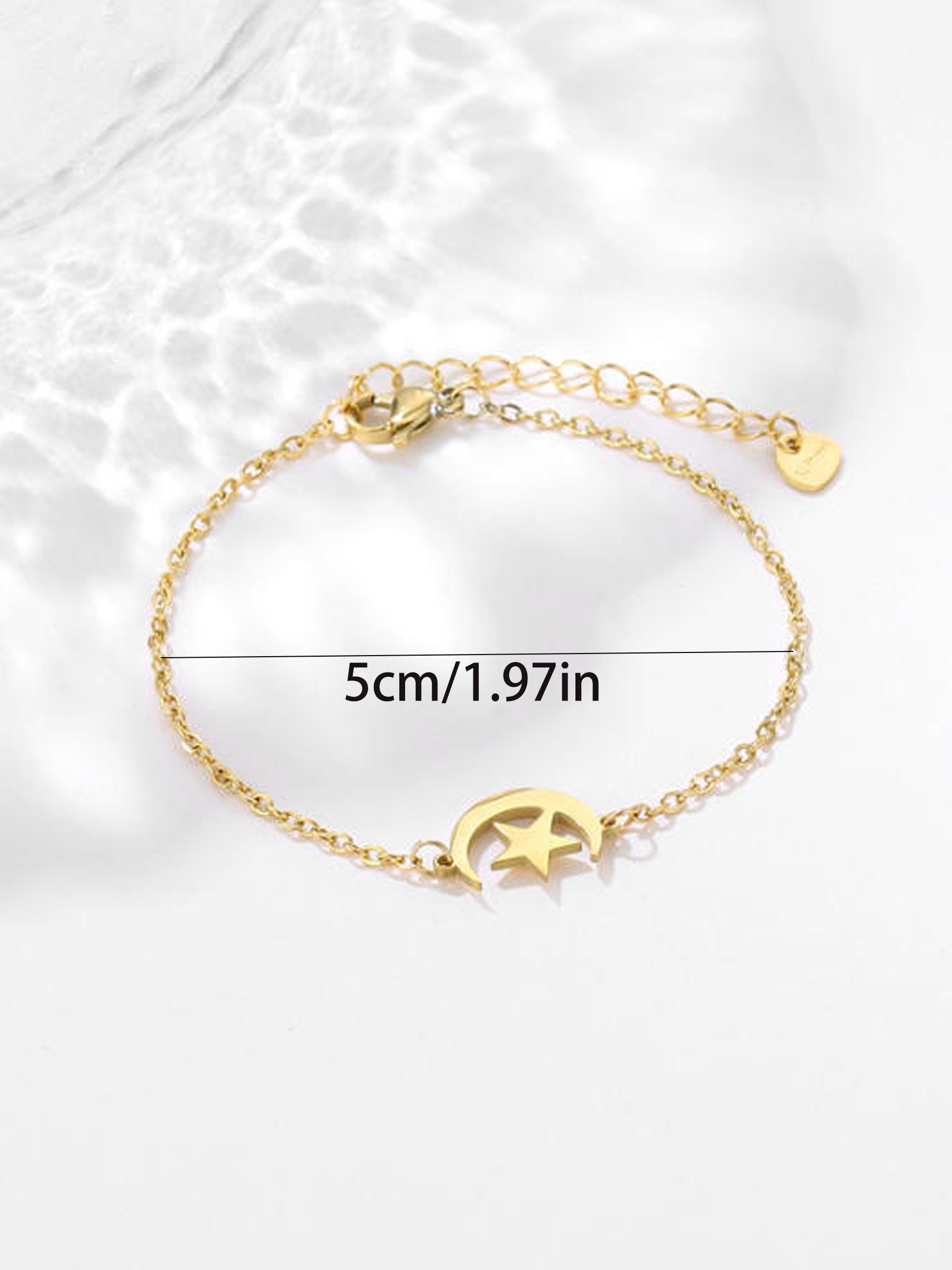 Gold Crescent Star Bracelet