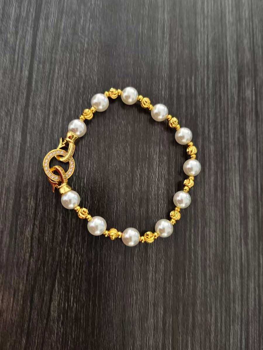 Faux Pearl Beaded Bracelet