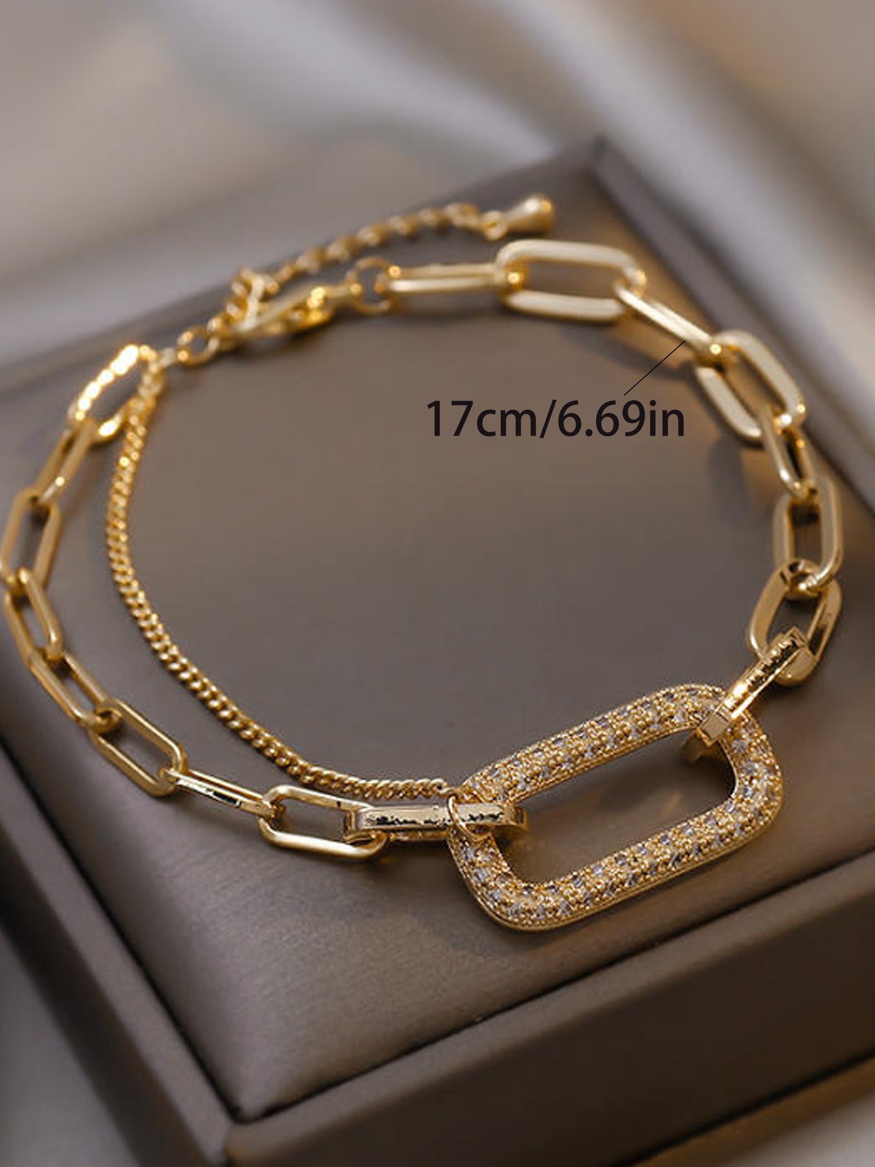 Gold Embellished Link Bracelet