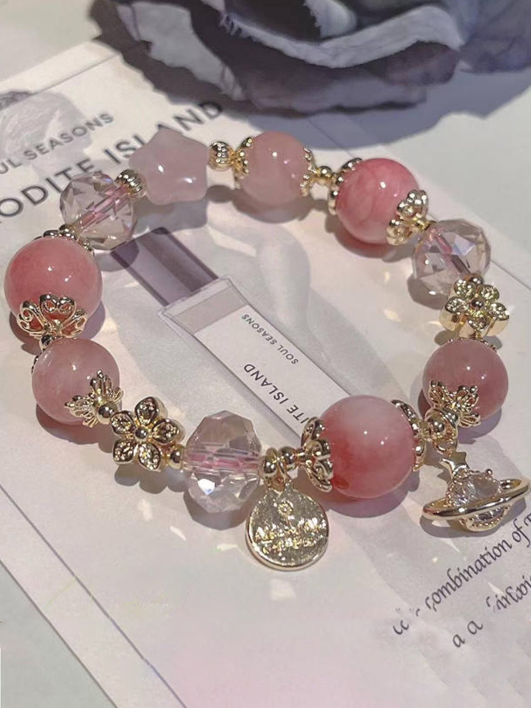 Rose Quartz Beaded Bracelet