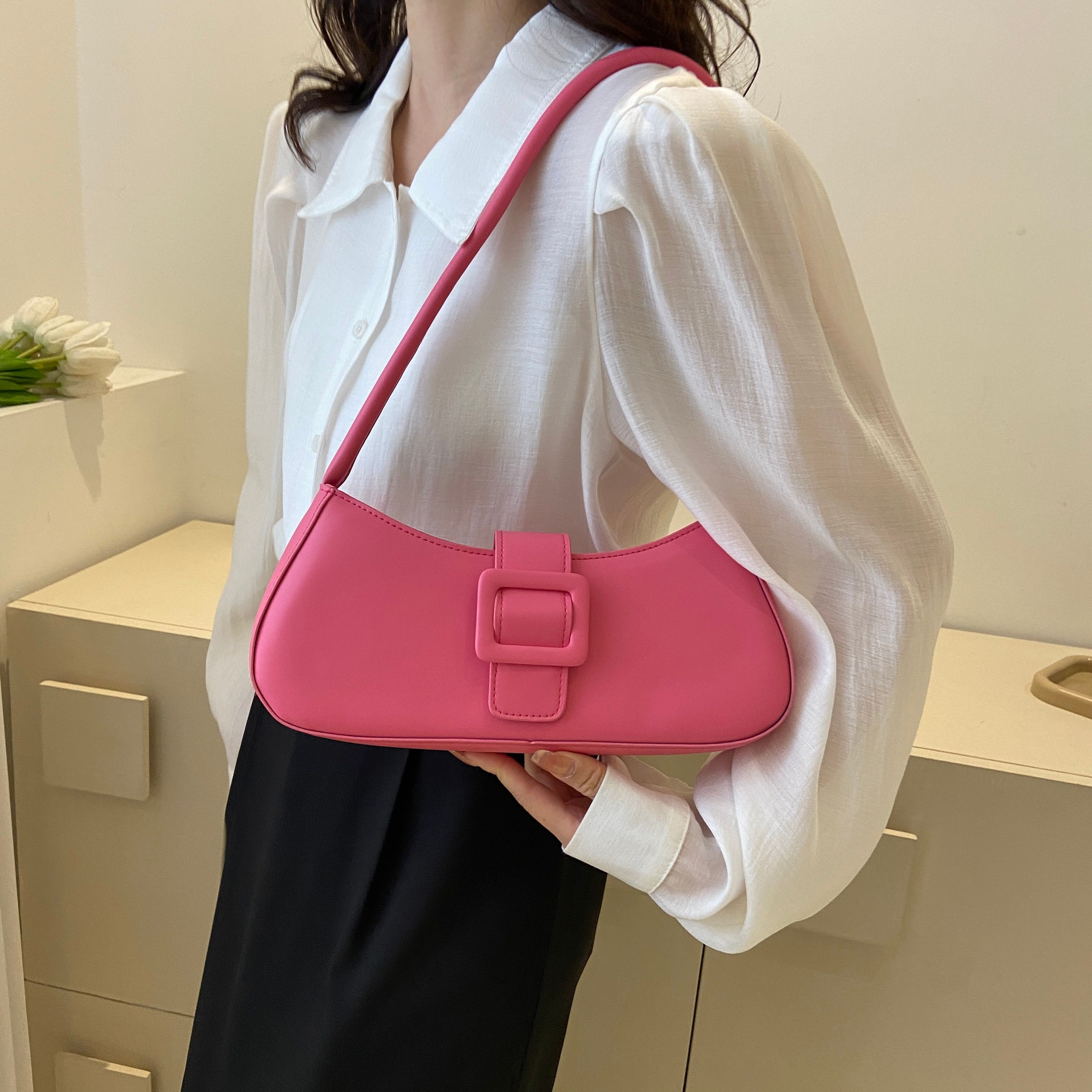 Buckle Flap Detail Shoulder Bag