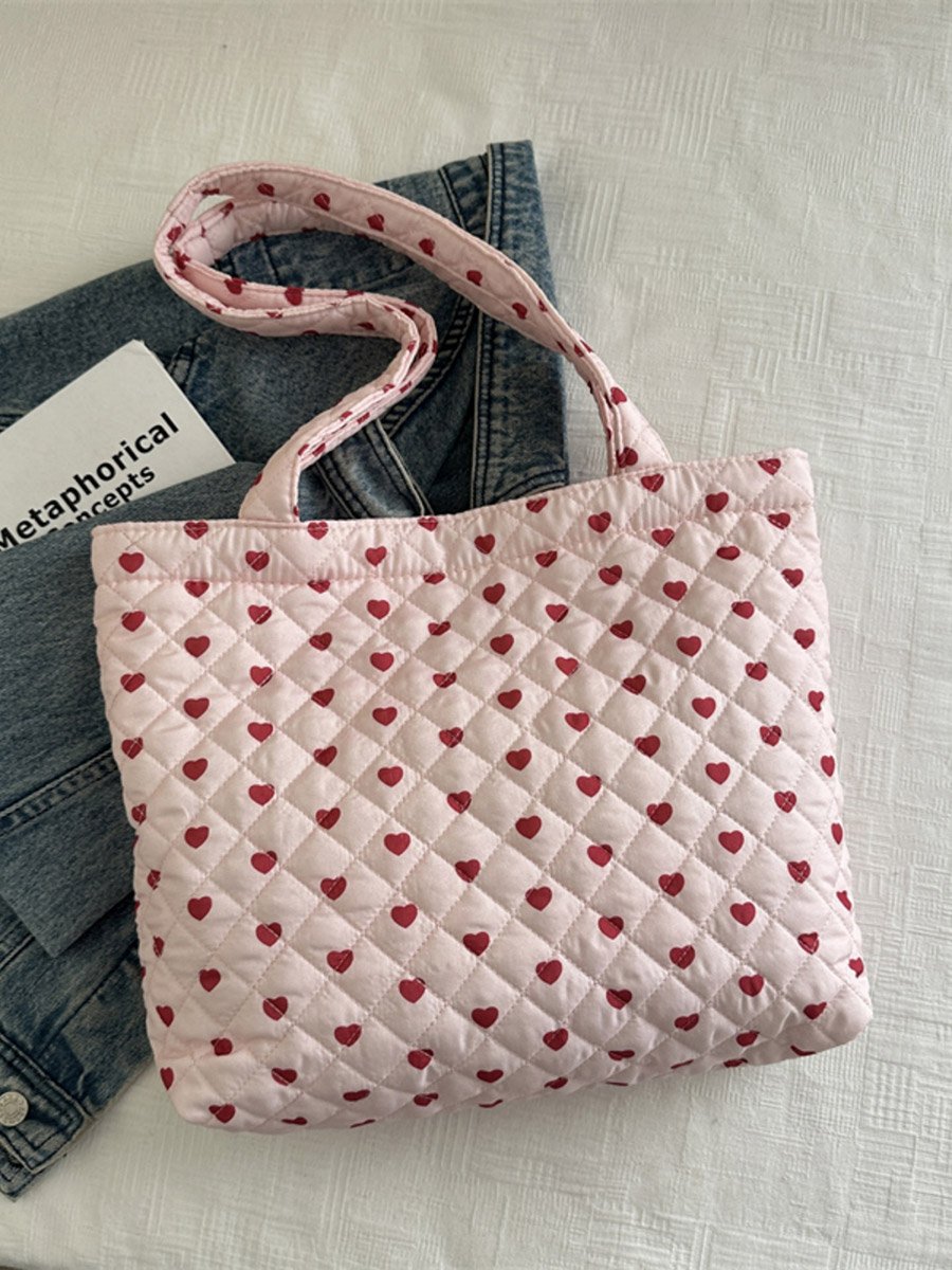 Red Gingham Quilted Shoulder Bag