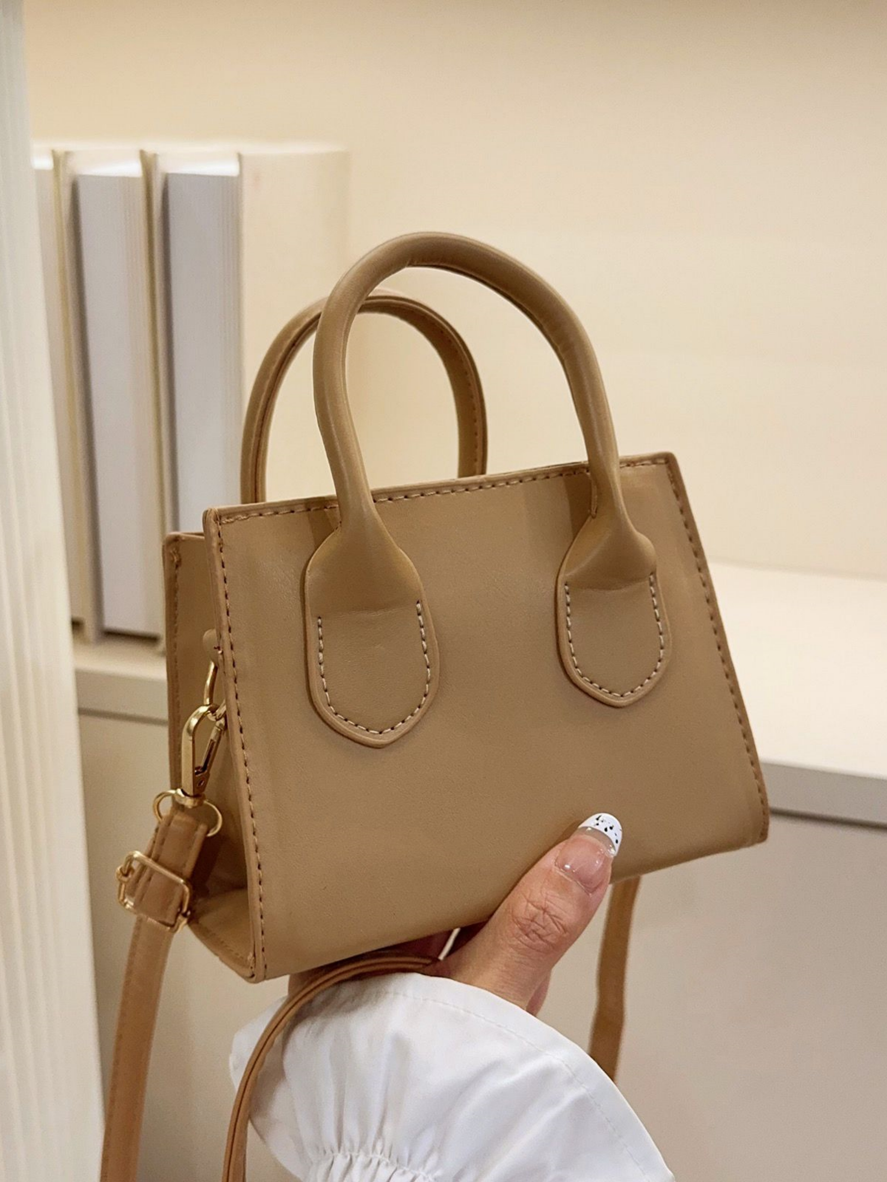 Beige Mini Shoulder Bag