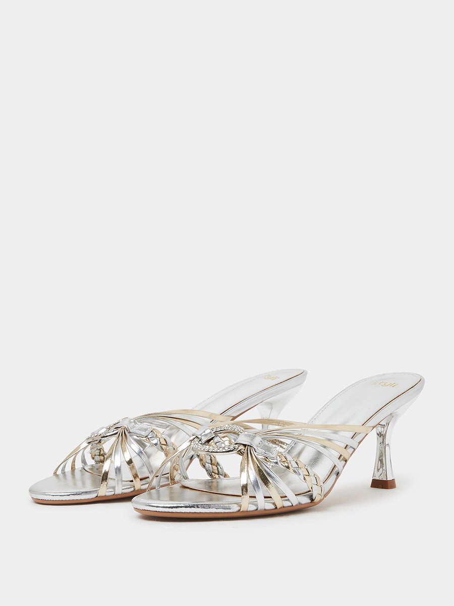 Embellished Stiletto Heel Sandals
