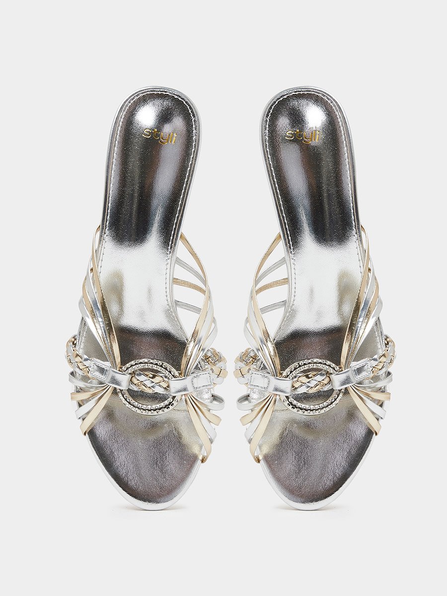 Embellished Stiletto Heel Sandals