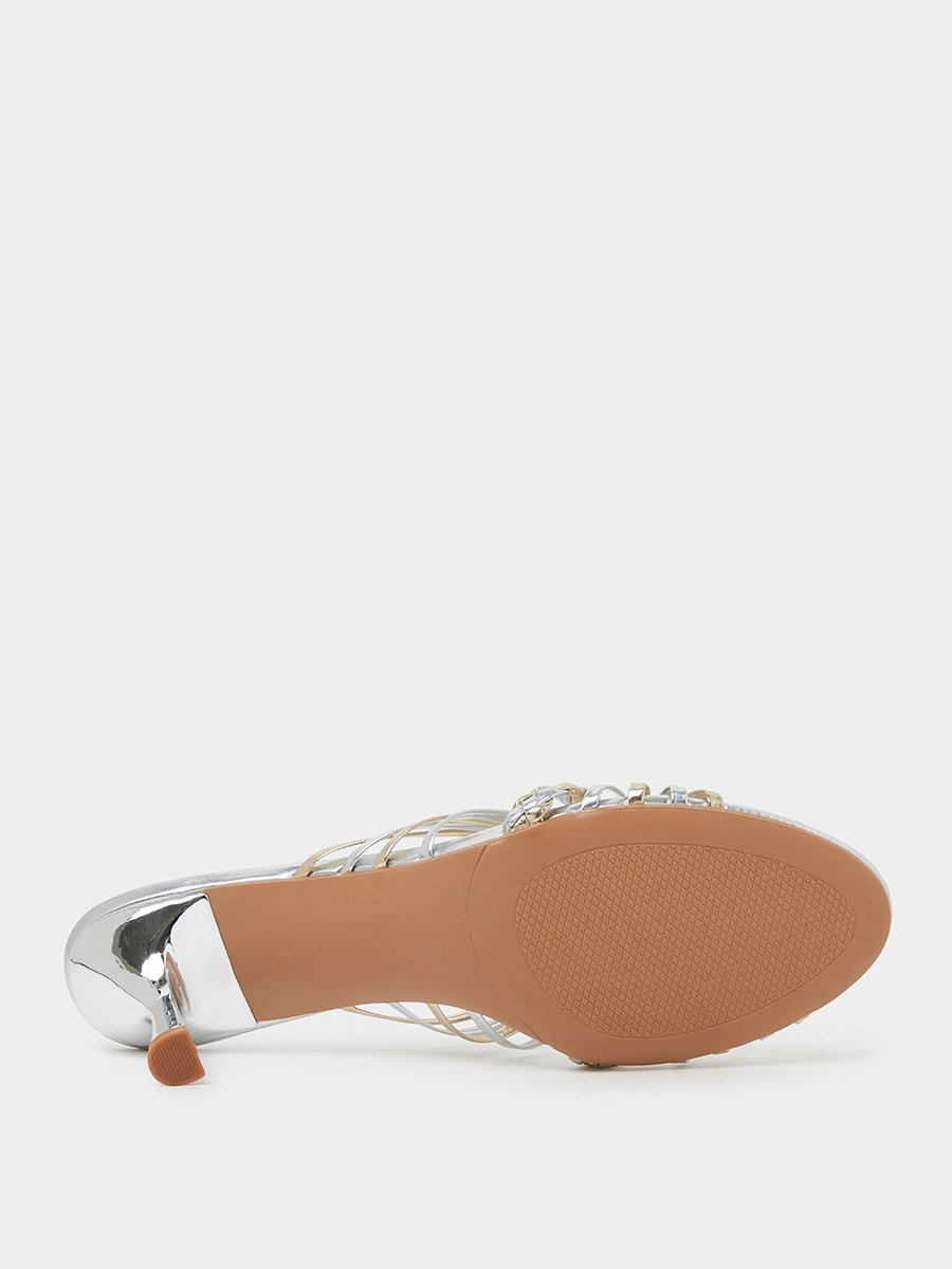 Embellished Stiletto Heel Sandals