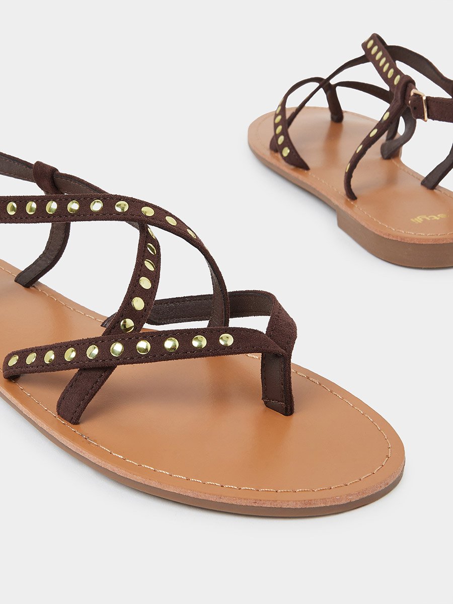 Studded Flat Sandals