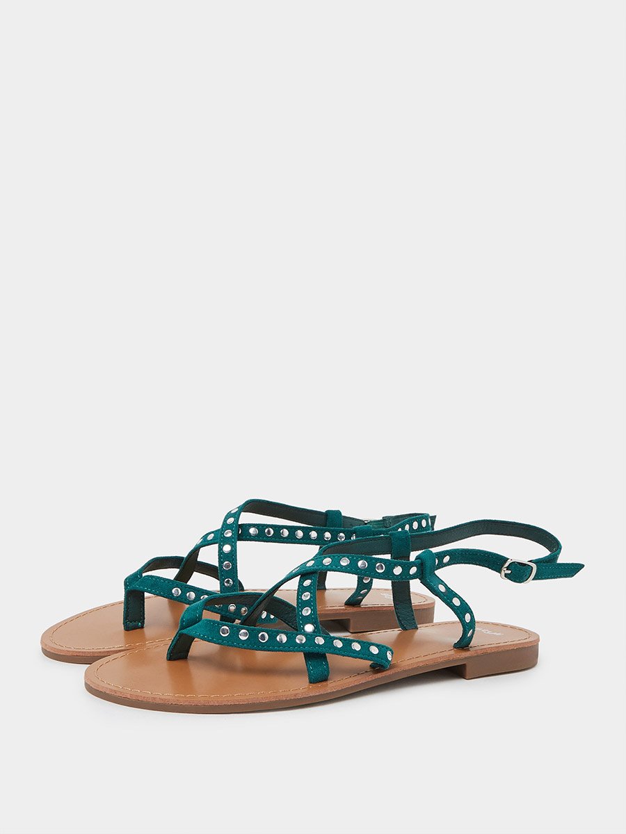 Studded Flat Sandals