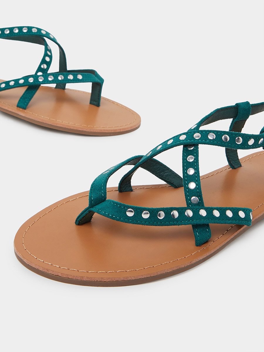 Studded Flat Sandals