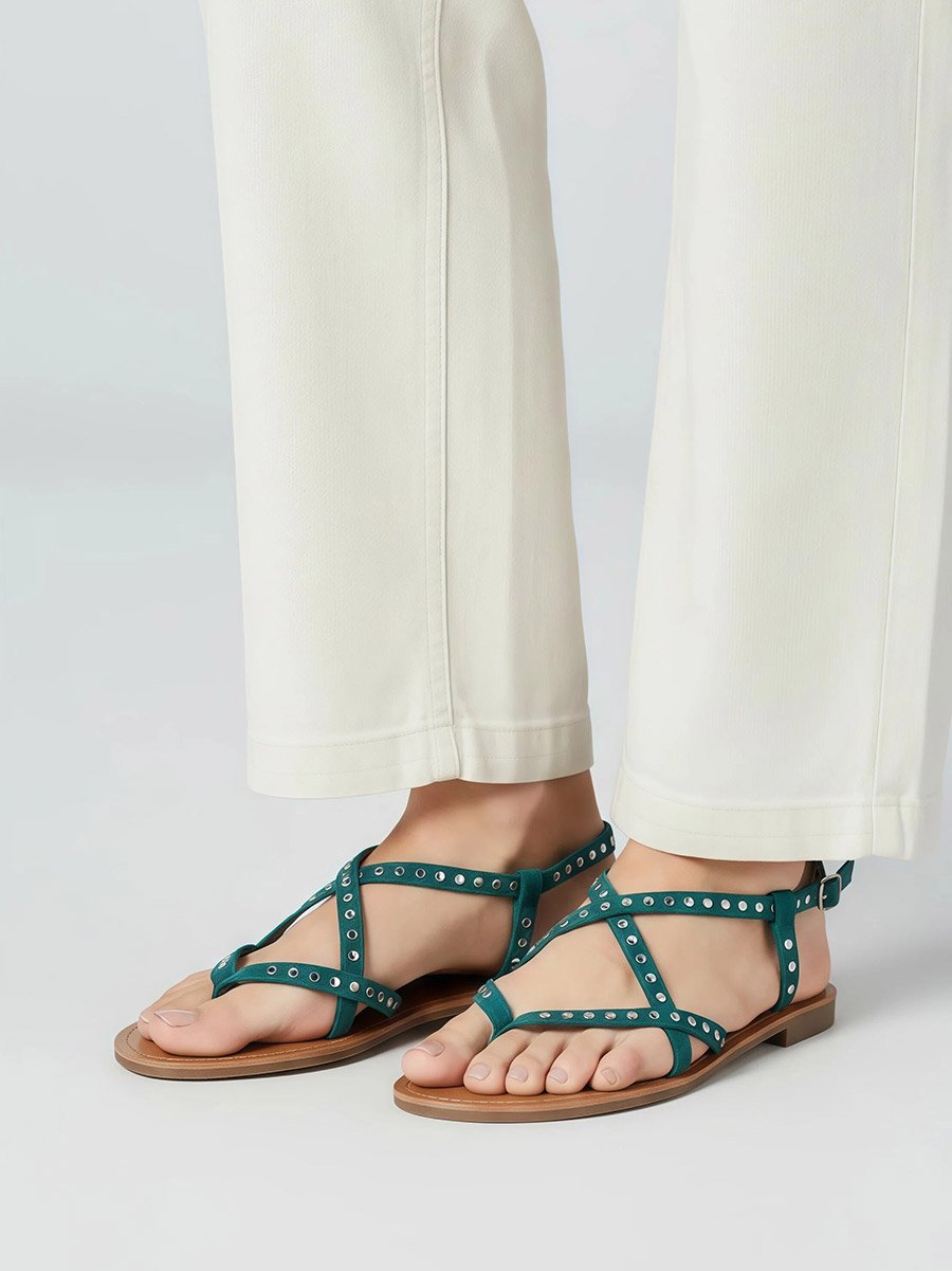 Studded Flat Sandals