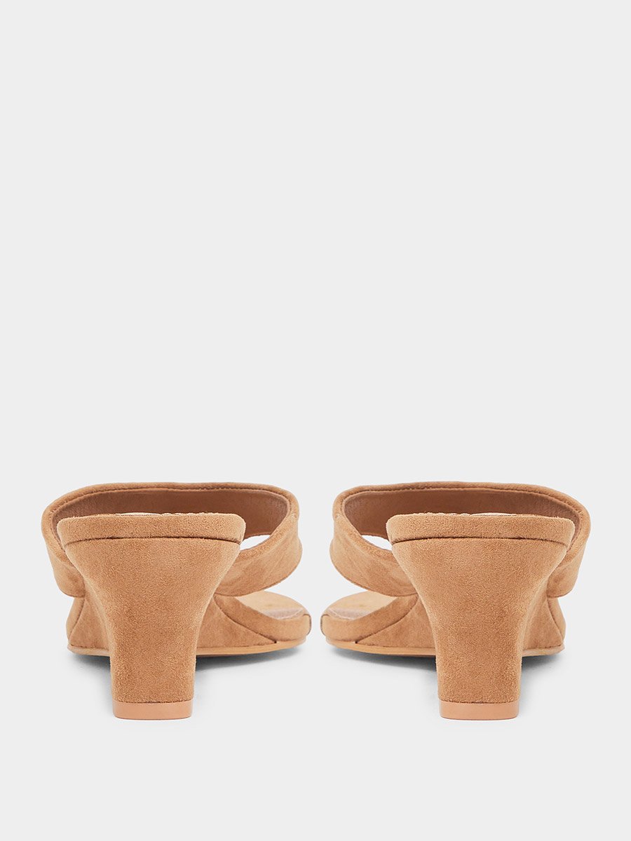 Suede Look Heel Sandals
