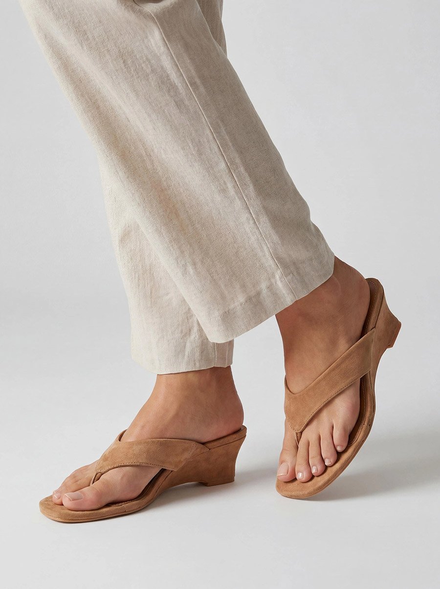 Suede Look Heel Sandals