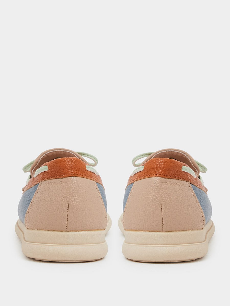Color Block Bow Detail Shoes